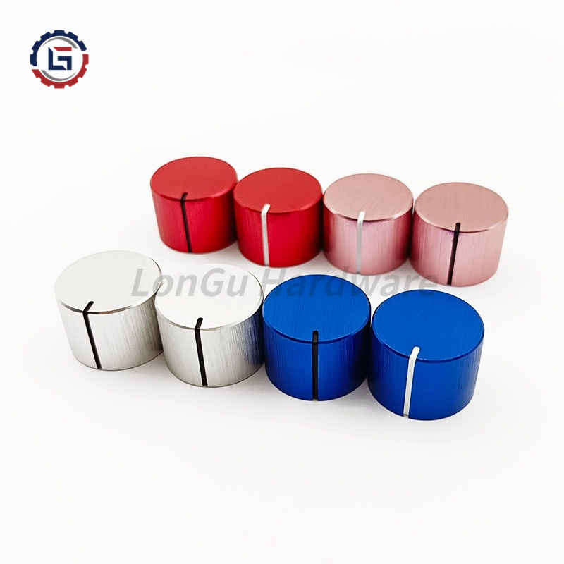 D-Axis Diameter 22mm Brushed Solid Aluminum Control Knob